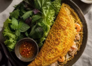 Bánh xèo in der Pfanne
